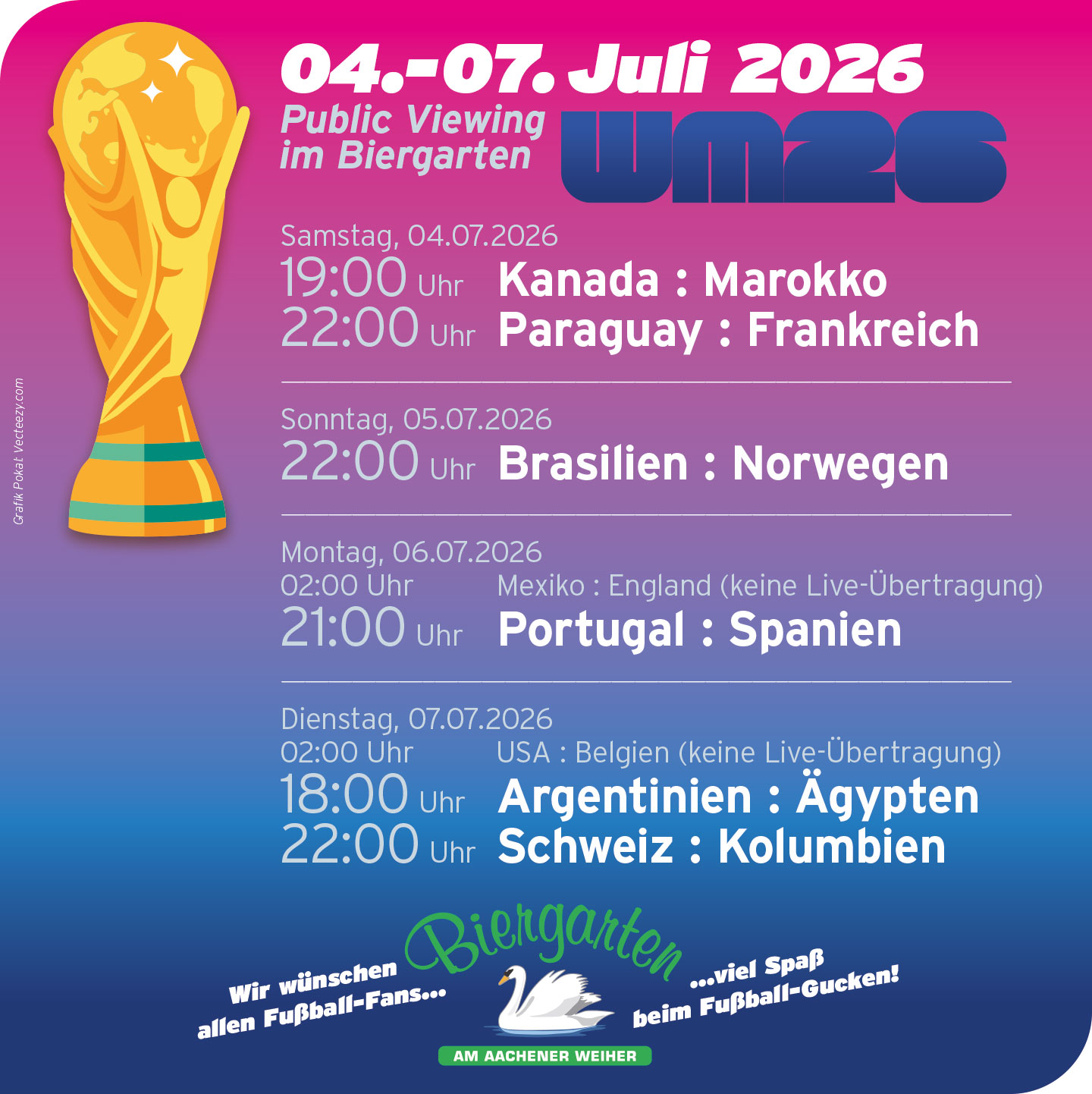 Public Viewing im Biergarten