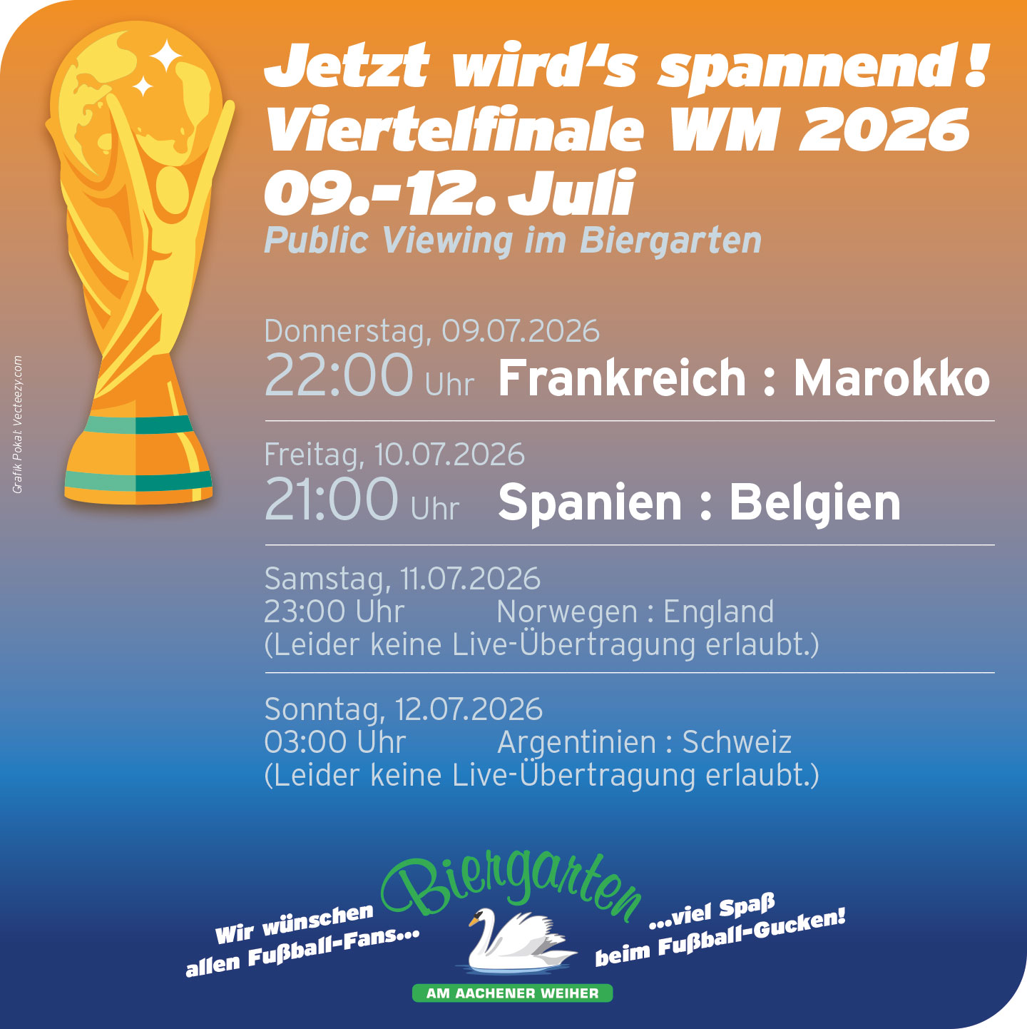 Public Viewing im Biergarten