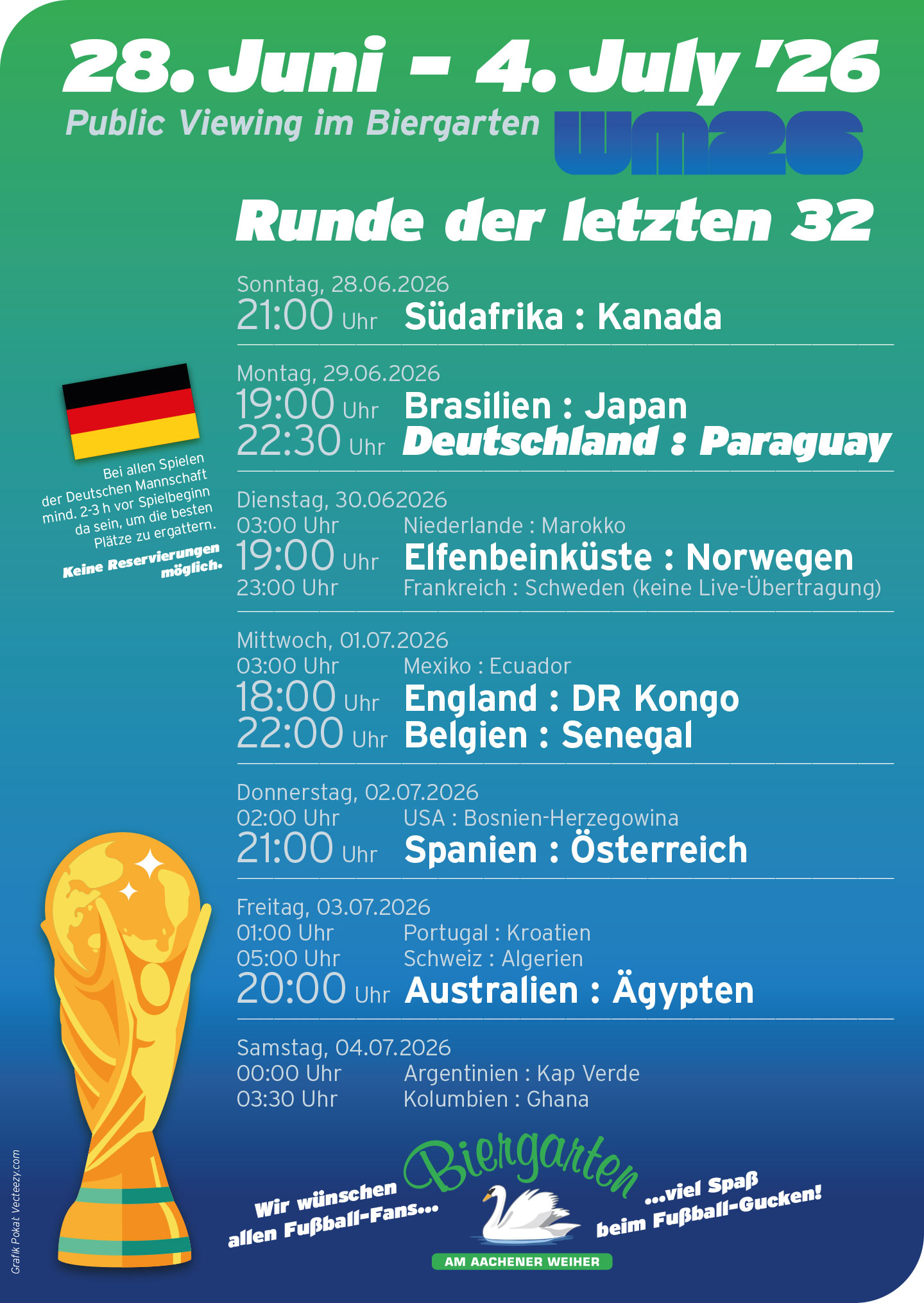 Public Viewing im Biergarten