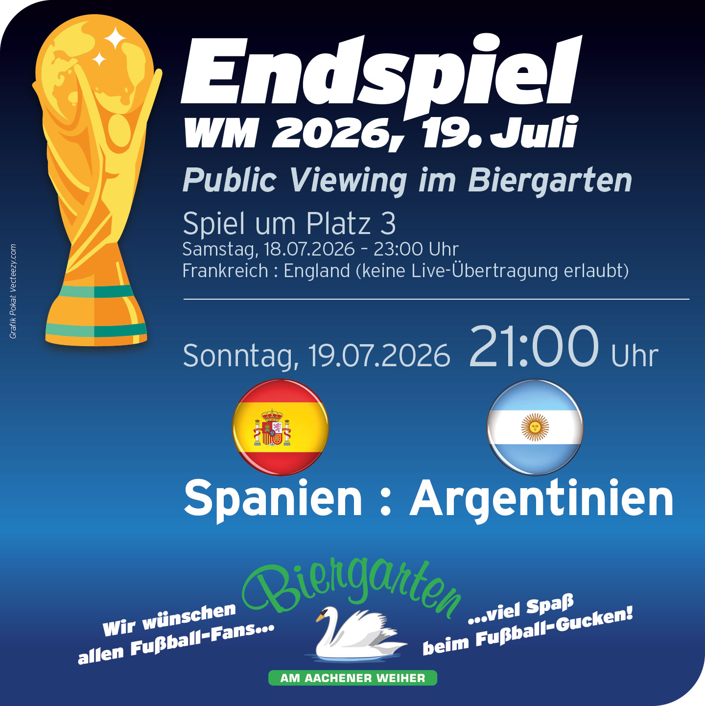 Public Viewing im Biergarten